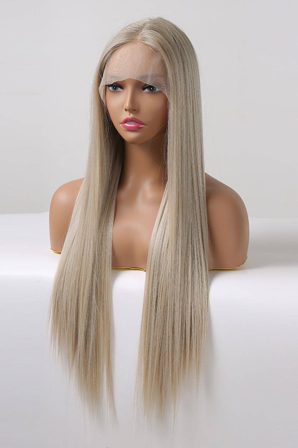 27" Lace Front Synthetic Long Straight Wig 150% Density